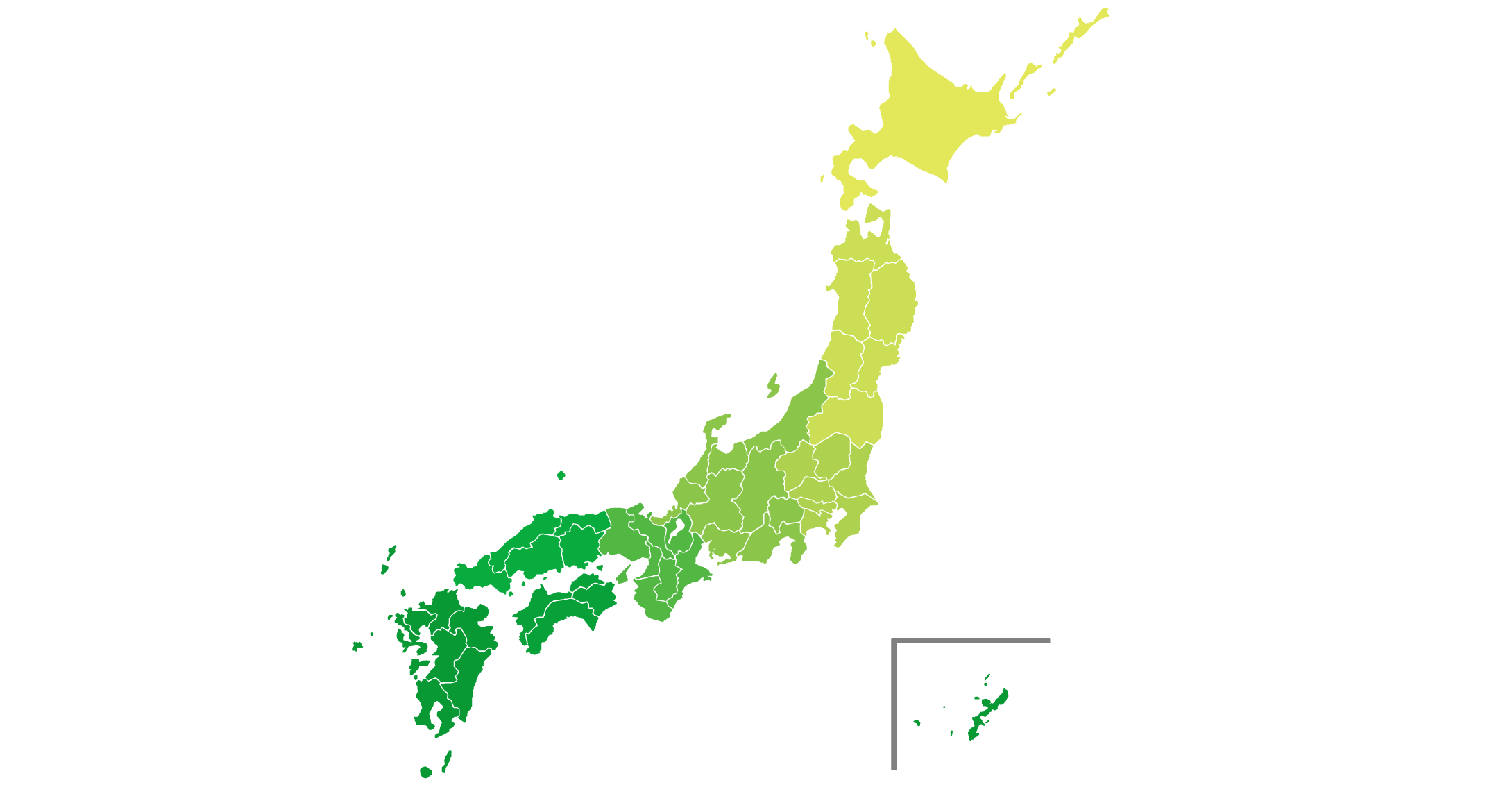 日本地図 エリア